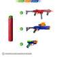 Dart Zone 300-Count Red Diamond Chili Universal Foam Dart Refill Box, Toy Foam Dart Blaster Refills With 300 High-Performance Red Darts