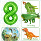 Dinosaur Balloons 8Th Birthday Decorations, Dinosaur Birthday Party Decorations With Giant Inflatable Dino Balloons 40 Inch Helium Foil Mylar Number 8 Balloons For Dino Theme Birthday Party Decoration
