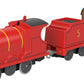 Thomas & Friends Motorized Toy Train Graffiti James Battery-Powered Engine With Tender & Cargo Car For Pretend Play Preschool Kids Ages 3+ Years