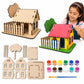 Pvb Diy Wooden House Craft Kit, Build, Assemble, Paint And Colour Your Own House Model, Educational Art And Craft Activity Toy F