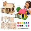 Pvb Diy Wooden House Craft Kit, Build, Assemble, Paint And Colour Your Own House Model, Educational Art And Craft Activity Toy F