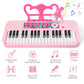 37 Keys Piano Keyboard Toy for Kids | Toys for 3-5 Year Old Girls Birthday Gift | Pink Musical Piano Toy for Toddlers with Micro