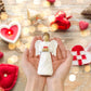 Jingihe Angel Figurines For Women, Guardian Angel Statue, Resin Angels Figurines, Sonny Holding A Heart Angels Statue For Retirement Memorial Mom Nurse Birthday Christmas Sympathy Gifts And Home Decor