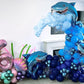 Bezente Blue Balloons Set,60Pcs 12 Inch Metallic Blue Pearl Blue Navy Blue Pastel Blue Latex Balloons Kit For Birthday,Baby Show