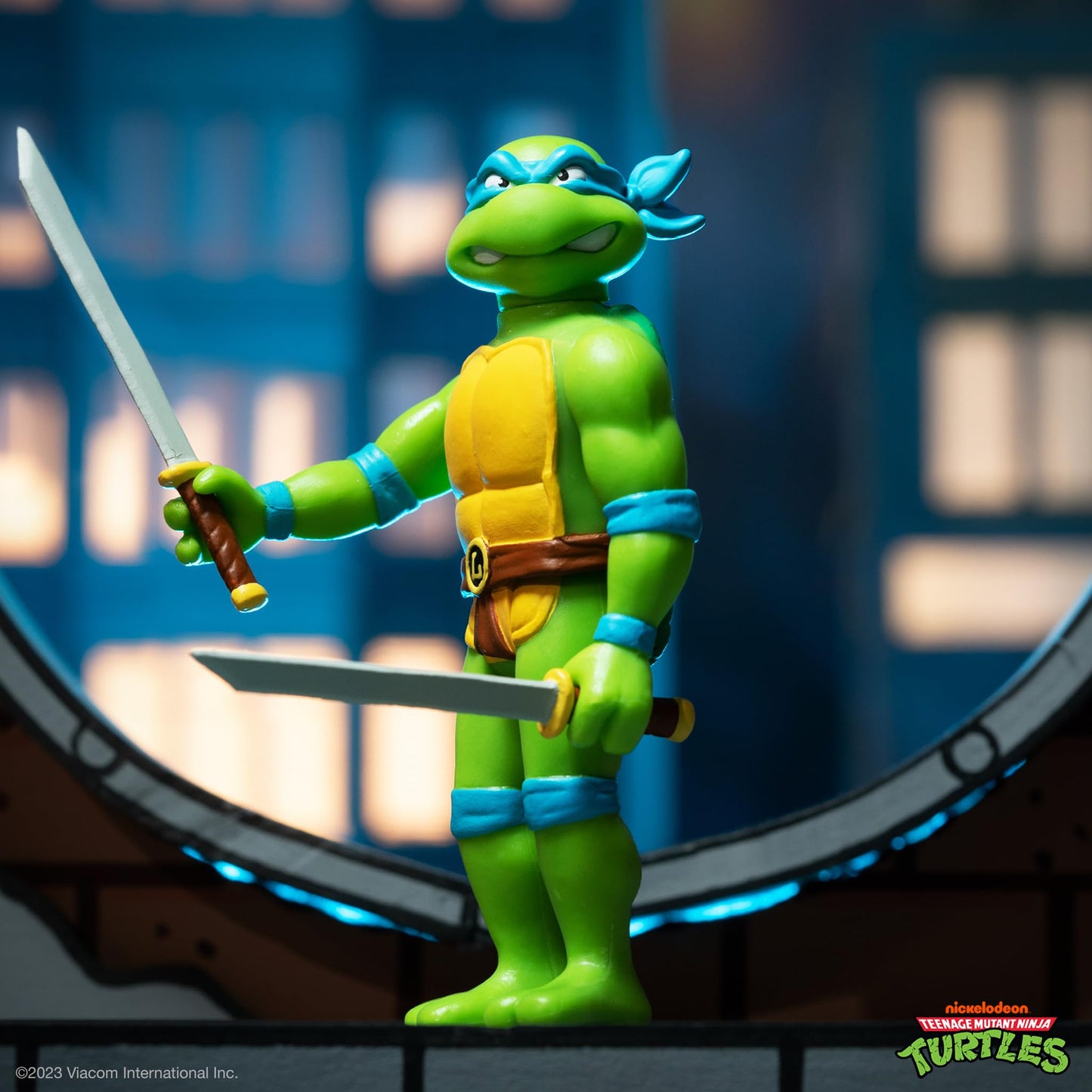 Super7 Teenage Mutant Ninja Turtles Leonardo - 3.75' Tmnt Action Figure With Accessories Classic Cartoon Collectibles And Retro Toys