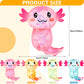 Simgoing Sensory Fidget Stress Relief Axolotl Squeeze 3.94 X 3.15 Inches Cute Malt Sugar Filled Stretchy Axolotl Fun Squeeze For Adults Soothing Birthday Party Gift, 4 Styles(6 Pcs,Glitter)