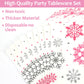 96Pcs A Little Snowflake Is On The Way Party Decorations Snowflake Its Cold Outside Plates Napkins Christmas Winter Wonderland G