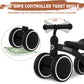Baby Balance Bike Toys For 12-36 Months Boys Grils Baby Bike Kids Toy Toddler Bike No Pedal Best First Birthday Gifts Children Walker Infant 4 Wheels Bicycle Tarining Bike (Black)