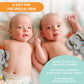 Baby Twins Gift Set - Keepsake Book & 2 Plush Elephant Rattles