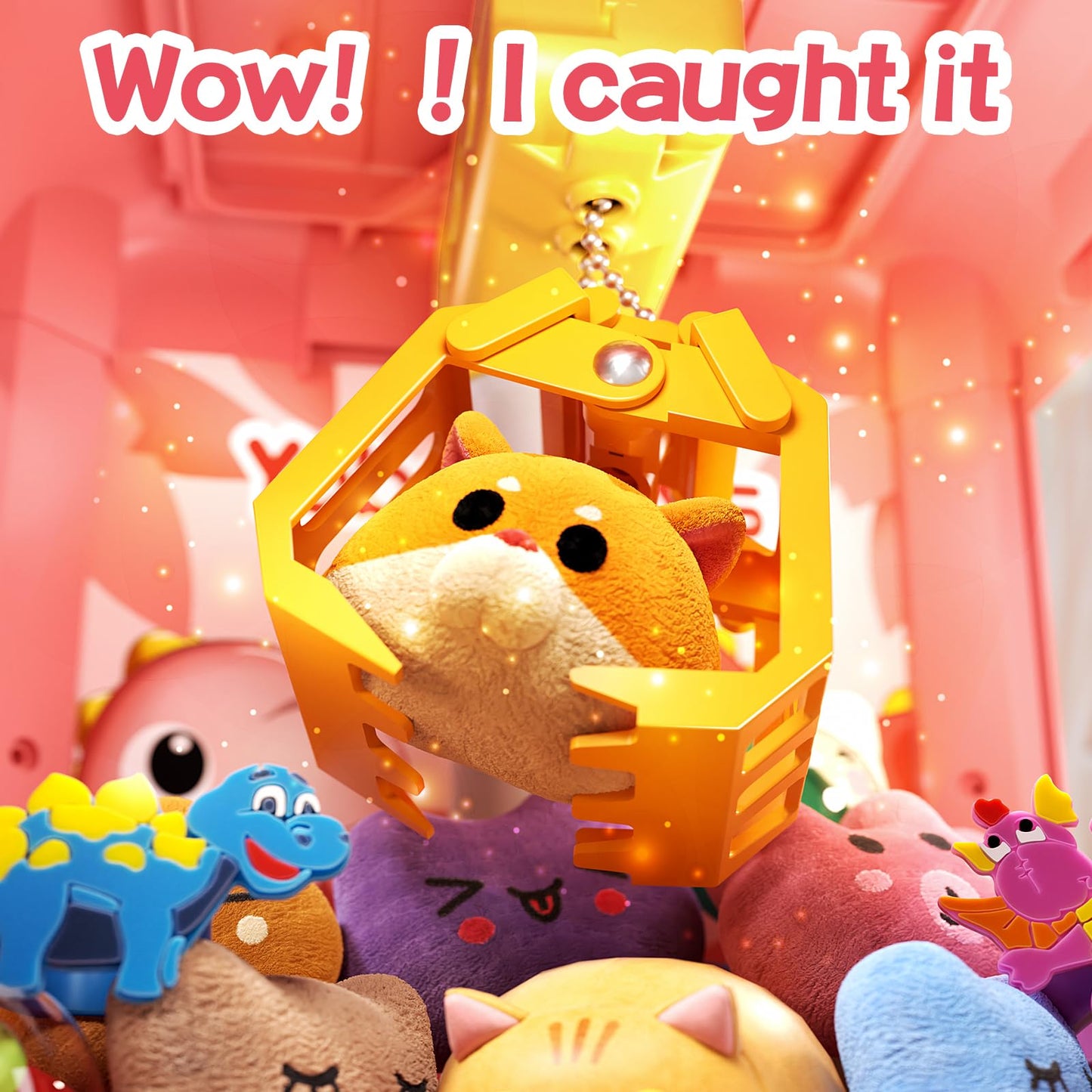 Eohemeral Dinosaur Claw Machine For Kids,Mini Vending Machine Girls With Music.Electronic Prize Dispenser Arcade Game Machine,Cl