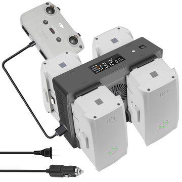 Hanatora Air 2S,Mavic Air 2 Wall & Car Charger Compatible with DJI Air 2S,Mavic Air Battery, 5 in 1 Rapid Multi Parallel Chargin