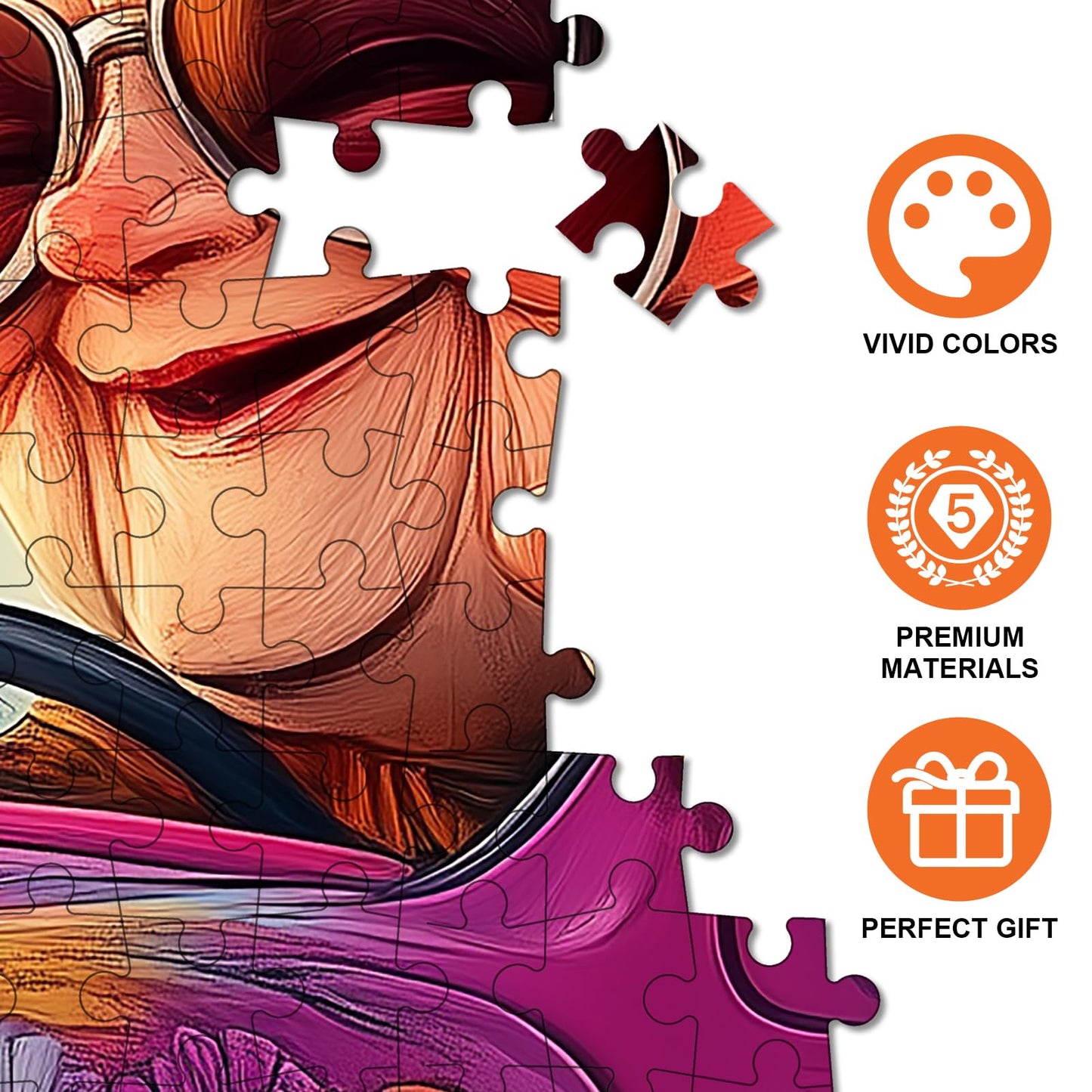 Lirches 1000pcs Paper Puzzle - Happy Grandma Design, 28in x 20in, Interactive Family Game, DIY Home Decoration, Model P1000