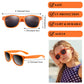Miahart 12 Pack Kids Party Sunglasses Bulk Summer Party Favors Retro Glasses For Boys And Girls Birthday Party Supplies, Orange