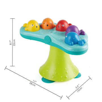 Hape Music Fountain Bath Toy - Whale Design, 2 Play Modes, Plastic, 11x5.9x8.7 inches, Ideal for Toddlers, Model E0218