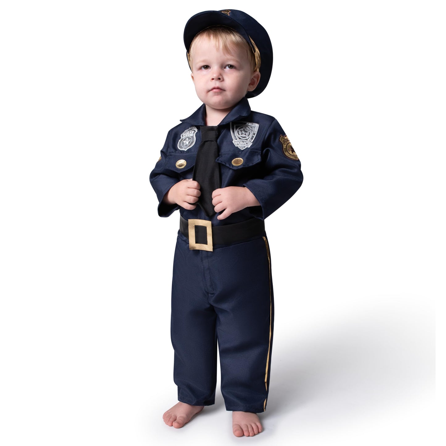 Spooktacular Creations Halloween Baby Boy Police Costume  Infants Cop Costume for Toddler Halloween Pretend Play  School  Event Dress Up Party (3T (3-4 yrs))