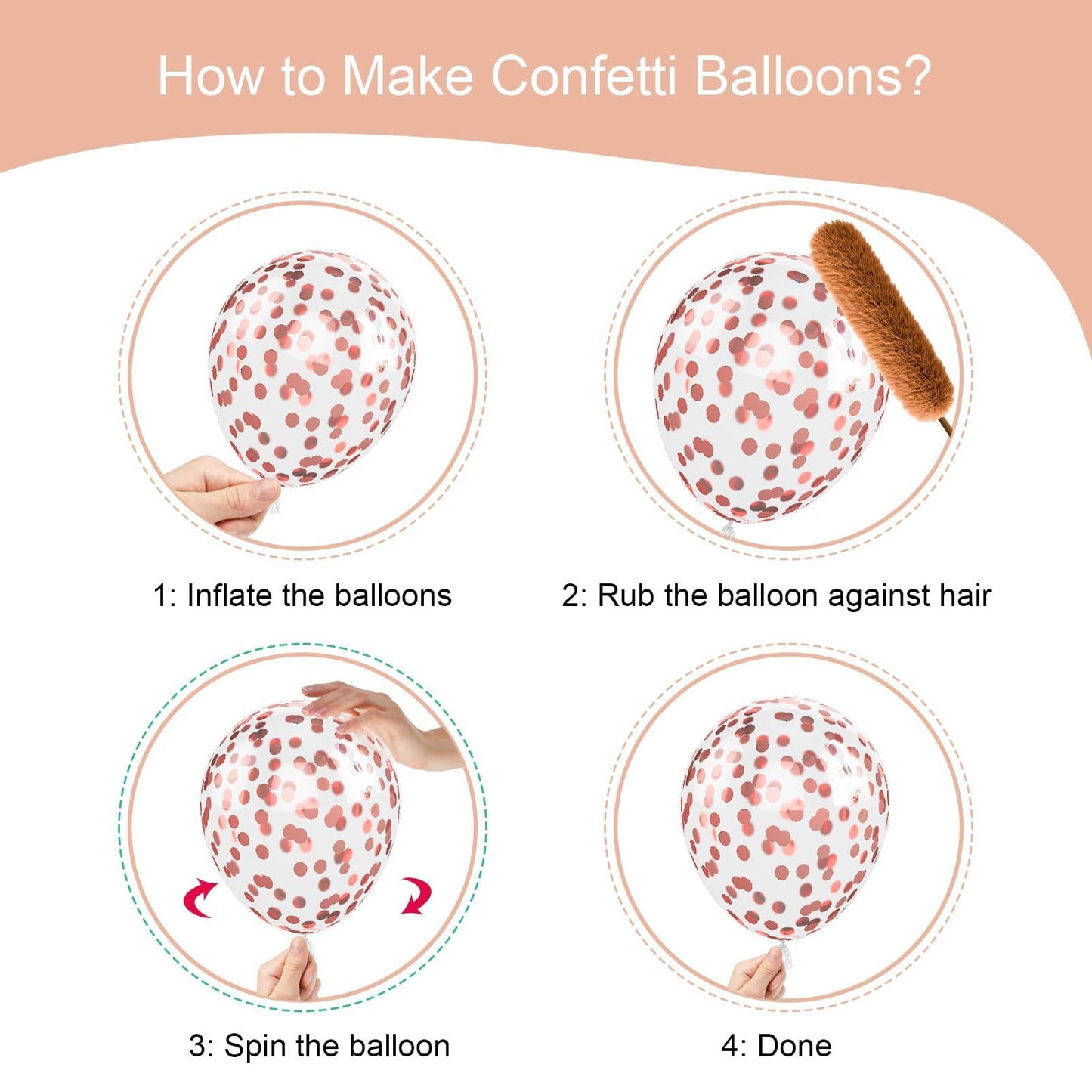 Dusty Pink Balloons,60 Pcs 12 Inches Blush Pink Rose Gold Retro Apricot Balloons Confetti Balloons For Girls Bridal Baby Shower,
