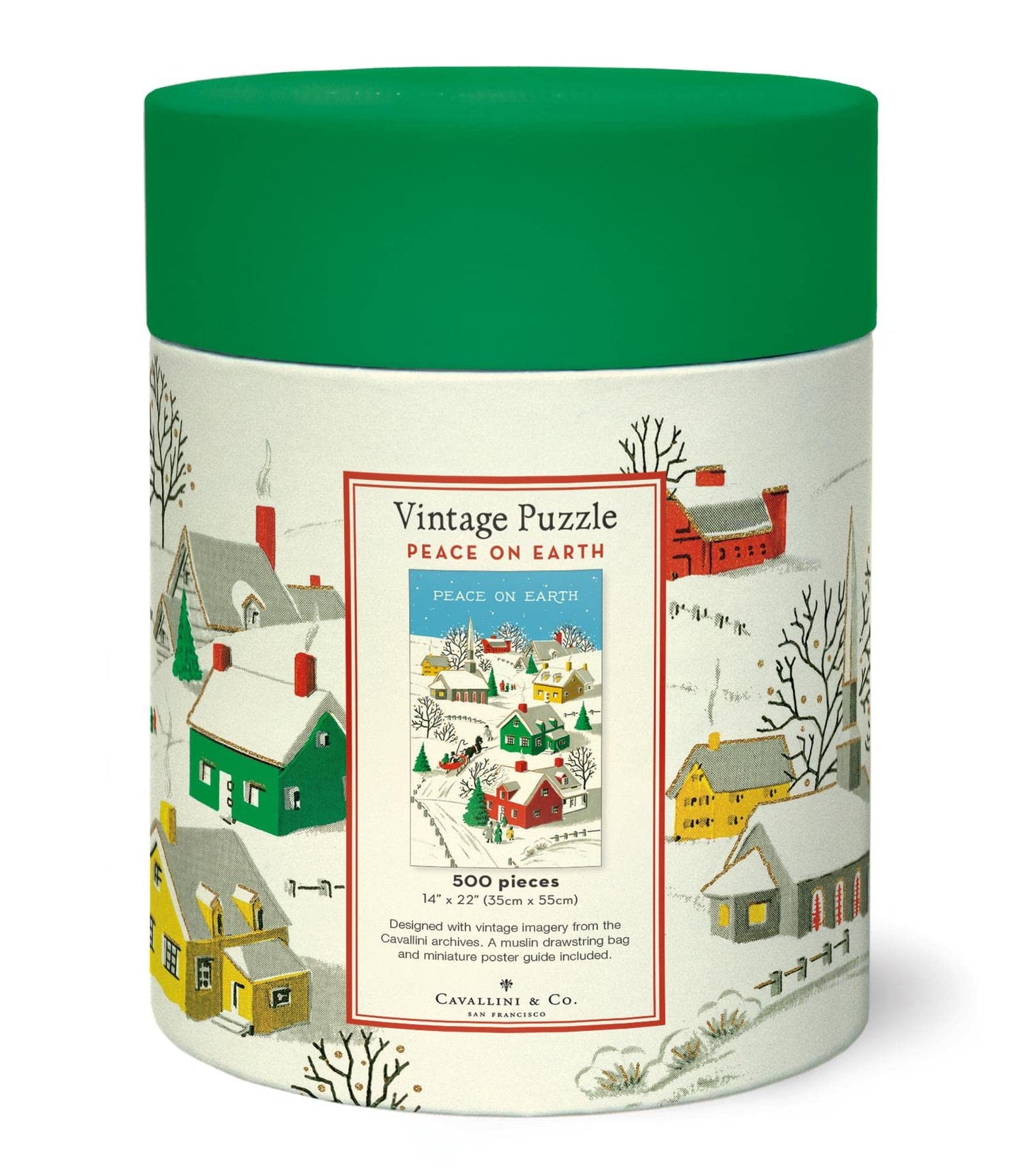 Cavallini, 500-Piece Puzzle, Peace On Earth