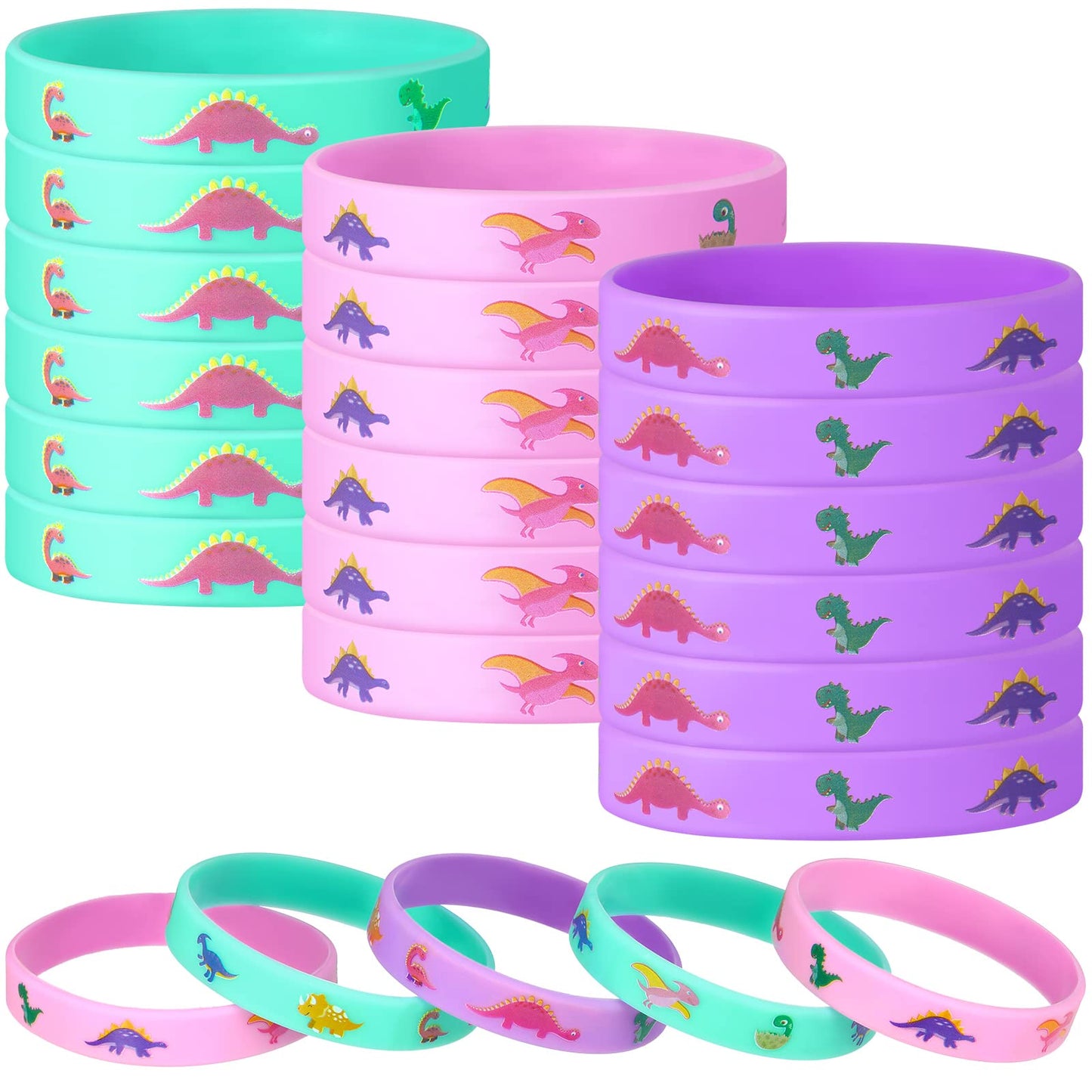 30 Pack Dinosaur Party Favors Dinosaurs Silicone Wristbands Dinosaurs Bracelets Girl Dinosaur Birthday Party Supplies Gifts Bag 
