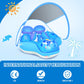 Laycol Baby Pool Float With Upf50+ Sun Protection Canopy,Add Tail Never Flip Over Inflatable Baby Float,Toddler For Age Of 3-36