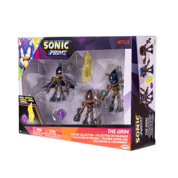 Sonic Prime 2.5-Inch Action Figures The Grim Themed 5 Pieces: Sonic Trooper, Knuckles Trooper, Rouge Trooper, Yellow Shard And Purple Shard. Ages 3+ (Officially Licensed By Sega And Netflix)