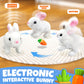 Smilesskiddo Jumping Rabbit Toys For Girls - Electronic Hopping Bunny With Wiggle Ears Twitch Nose, Storage Cage And Accessories