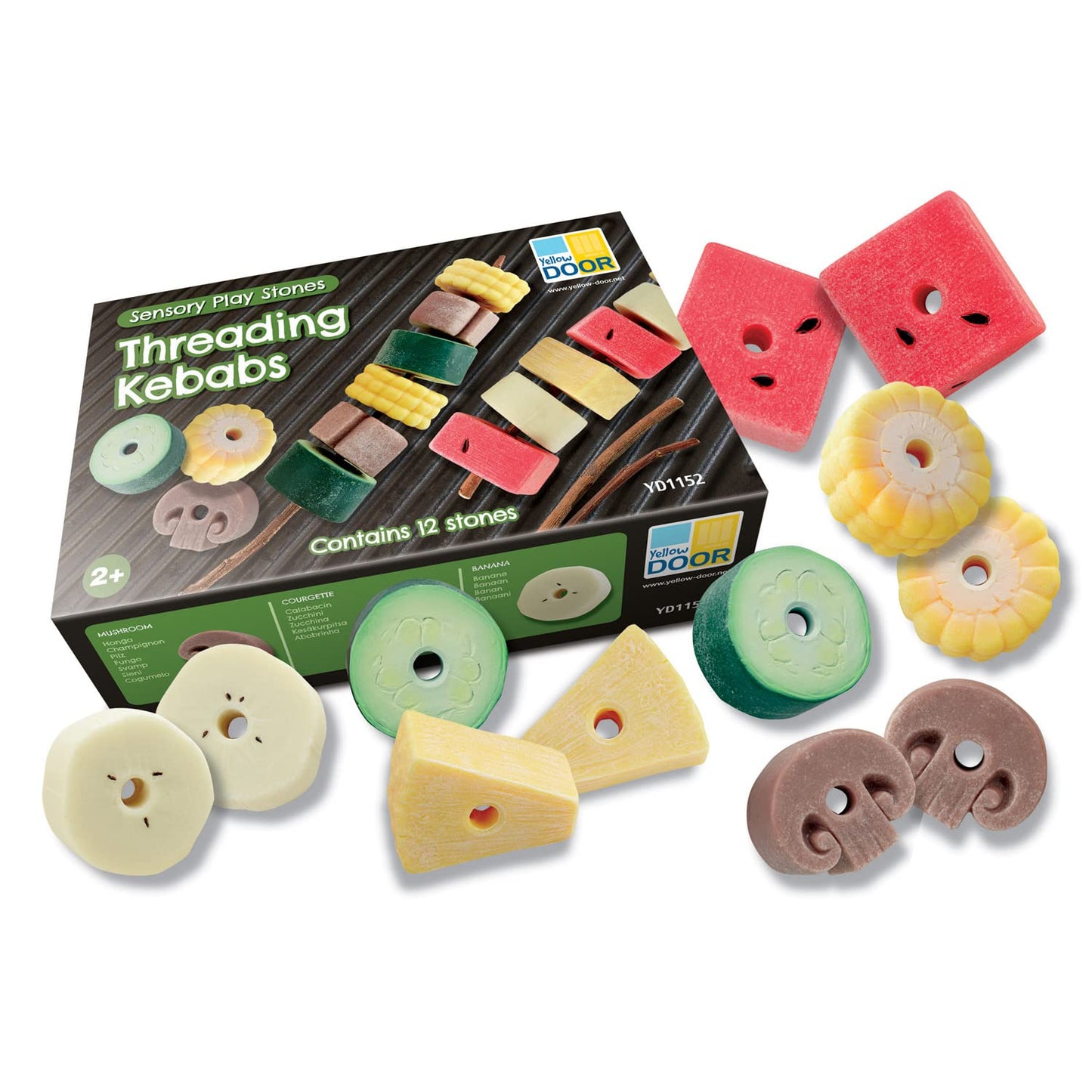 Sensory Play Stones Threading