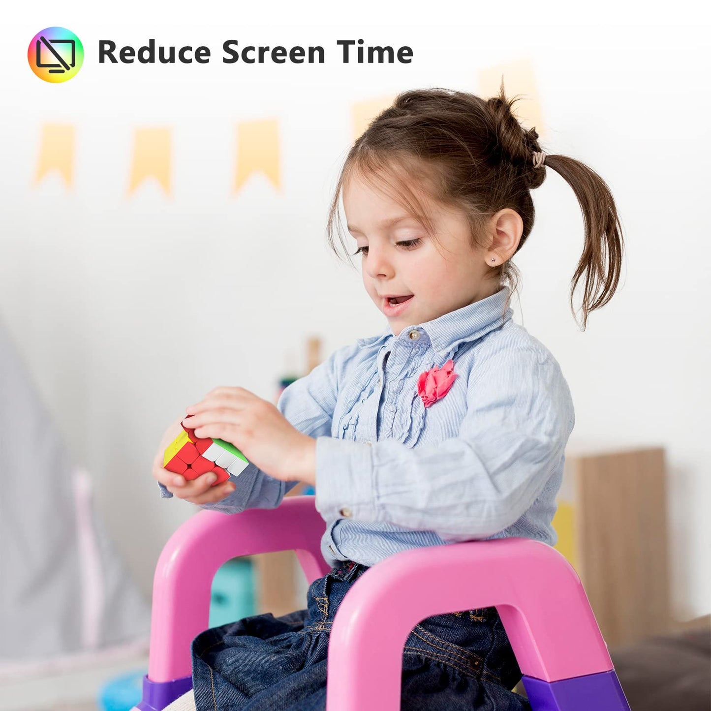 Full Size 3X3X3 Speed Cube Set, 2.2In Puzzle Party Favors Toy Stickerless Magic Cube Set, School Classroom Prize For Students, Birthday Party Stocking Stuffers Gifts For Kids Teens Adults(10 Pack)