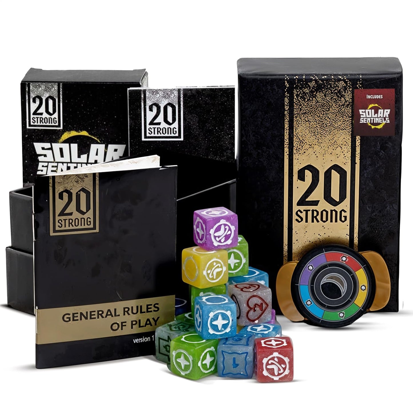 Chip Theory Games 20 Strong Solar Sentinels Base Strategy Game 1 Player Solo Game for mature-themeds  Teens Ages 14+