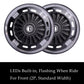 Wiggle Car Polyurethane Replacement Wheels Set (Front,2P Light Up), Swing Car Wheels Pack (Rear,2P Narrower) Upgrade For Ride-On Toys (Black)