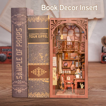 Fsolis Book Nook Kit, Diy Miniature House Kit Wooden Puzzle Booknook For Adult Decorative Bookend Bookshelf Alley Bookcase Decor Gifts For Women Teens Puzzle Lovers(The Secret Rythm)