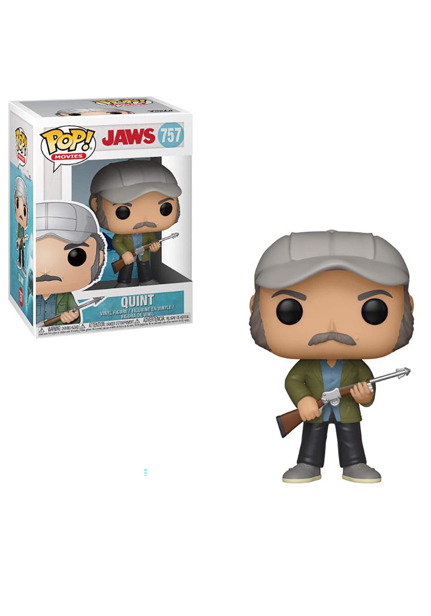 Funko Pop! Movies: Jaws - Quint Vinyl Figure, Multicolor, Model 38564, 10 Count