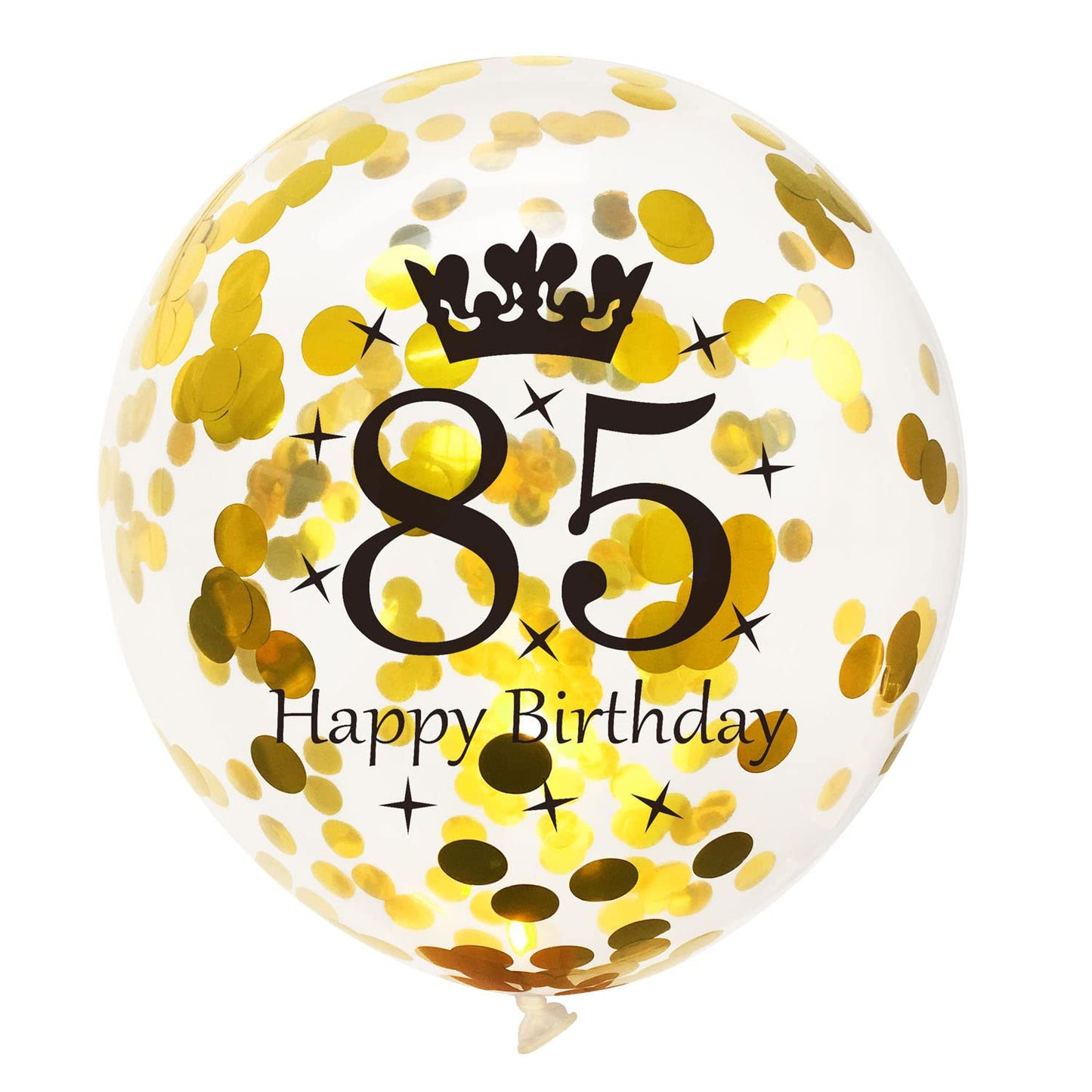 SHUNTAI 85th Birthday Balloons, Black and Gold Latex Confetti, 12 inch, 15 Pack - Perfect for Men's and Women's 85 Year Old Anniversary Party Supplies