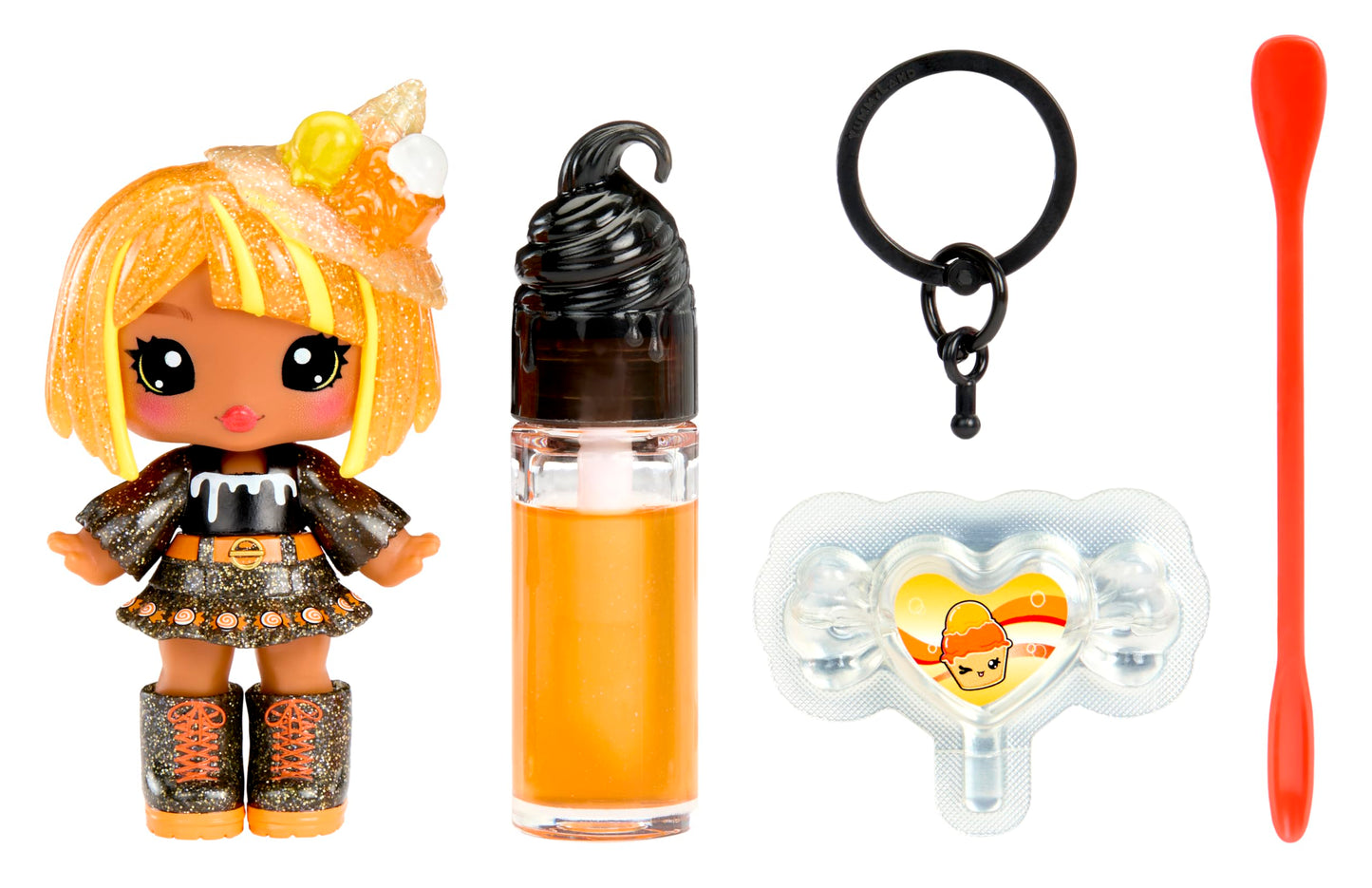 Yummiland x Halloween Lip Gloss Doll - Blair Treats Includes DIY Lip Gloss + Keychain, Cosmetic Play, Seasonal Halloween Collect