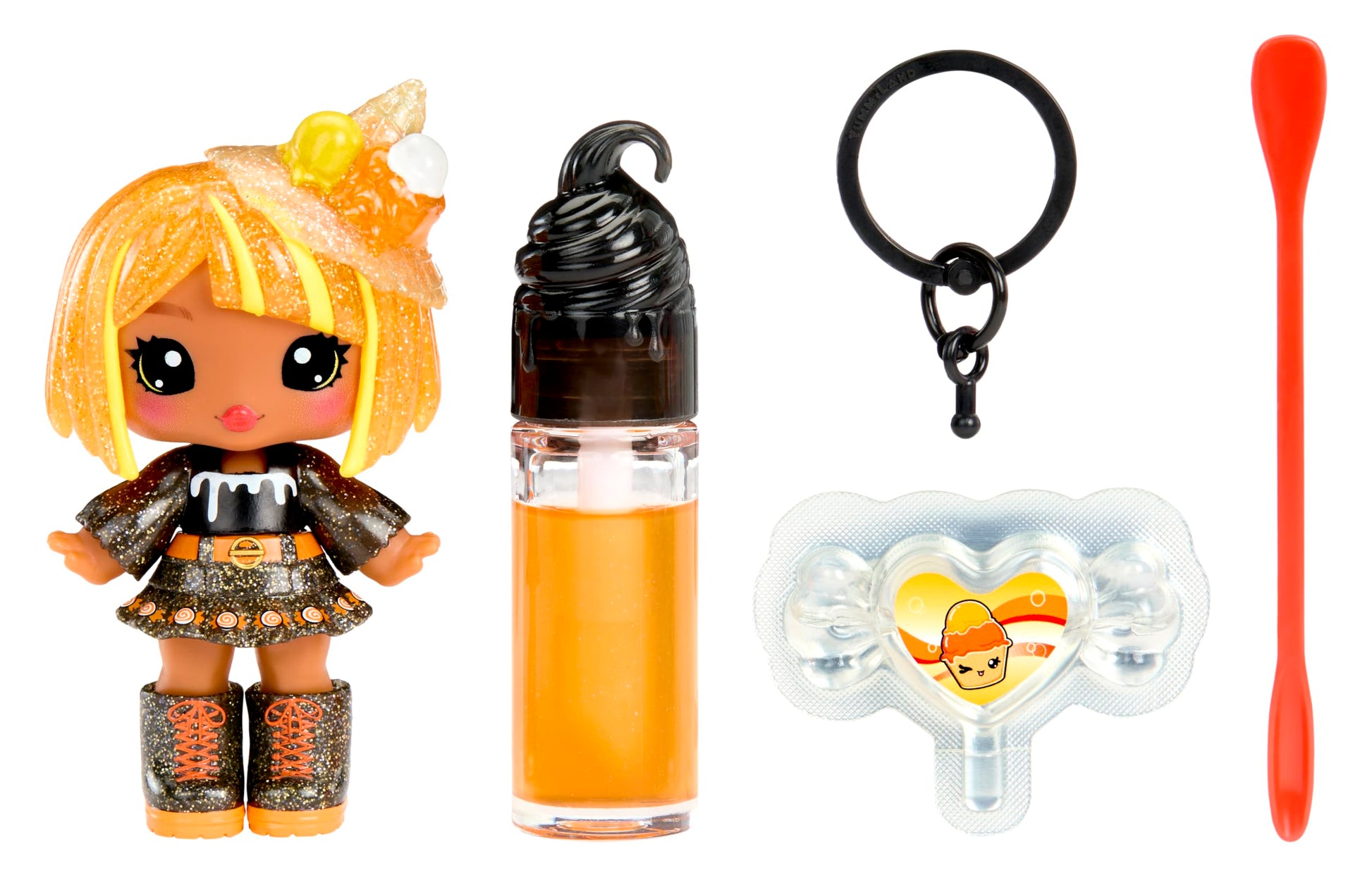 Yummiland x Halloween Lip Gloss Doll - Blair Treats Includes DIY Lip Gloss + Keychain, Cosmetic Play, Seasonal Halloween Collect