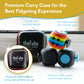 Pilpoc Thefube Fidget Cube, 6-Sided Stress Relief & Focus Toy For Adults & Kids, Boosts Concentration, Mindfulness Aid, Silent & Audible Modes, Includes Carry Case For Portability (Midnight-Crimson)