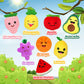Sensory Toys For Kids, 8 Pack Mini Fruit Soft Stuffed Plush Toy For Girls Or Boys As Party Decorations, Toddler Pretend Play Kitchen Food, Strawberry, Avocado, Pineapple And Orange