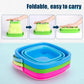 Shindel 3PCS Collapsible Beach Bucket Set, Colorful Sand Bucket Multi Purpose for Beach Summer Activities, Camping Gear, Beach E