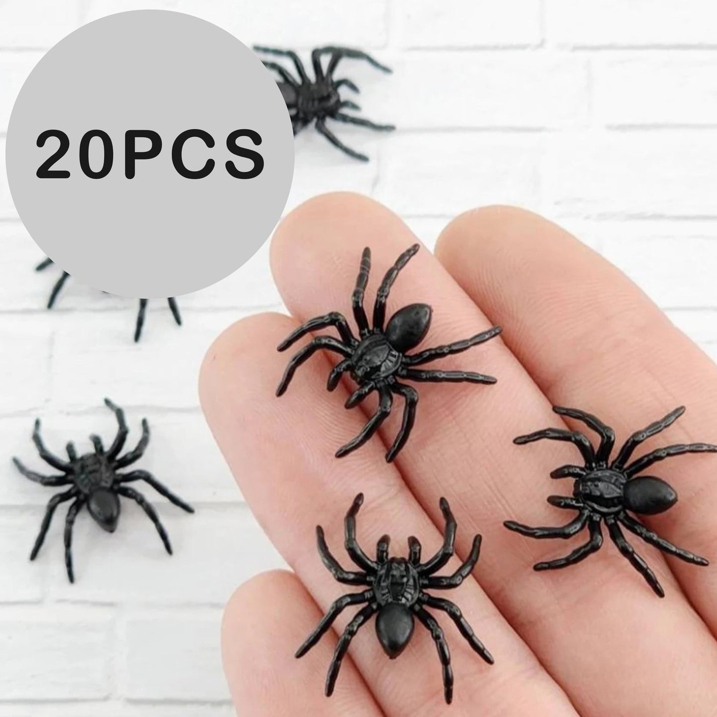Miniature Black Spiders, Halloween Miniatures, Halloween Embellishments, Haunted Dollhouse, Halloween Craft Supplies, Dollhouse