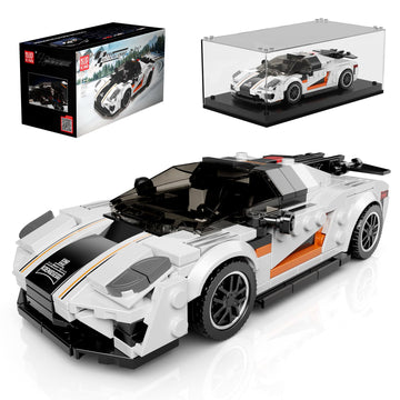 Mould King One : 1 Classic Sports Car Building Kits, Moc Racing Car Toys Model, Vehicle Blocks Set Suitable For Boys To Build, H