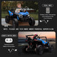 MOLACHI 2 Adjustable Seater Kids Ride on Car Truck  24V Children Electric Cars  4WD Soft Start Kid Remote Control Vehicle  3 Speeds  LED Lights  4 Shock Absorbers  Bluetooth  Music & Horn -Blue