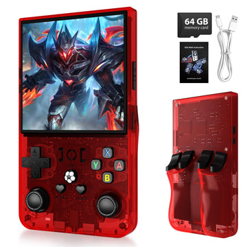 R36Max Game Console,4.0 Inch Ips Screen Linux System With 64Gb Tf Card,Retro Gaming Console Built In 18000+ Games,Retro Game Con