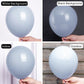 Partywoo Light Blue Grey Balloons, 142 Pcs Boho Blue Balloons Different Sizes Pack Of 18 Inch 12 Inch 10 Inch 5 Inch Pale Blue Balloons For Balloon Garland Balloon Arch As Party Decorations, Blue-F51