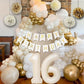 Sweet 16 Birthday Decorations, White And Gold 16Th Birthday Decorations For Girls Boy 16Th Happy Birthday Banner Tablecloth Frin
