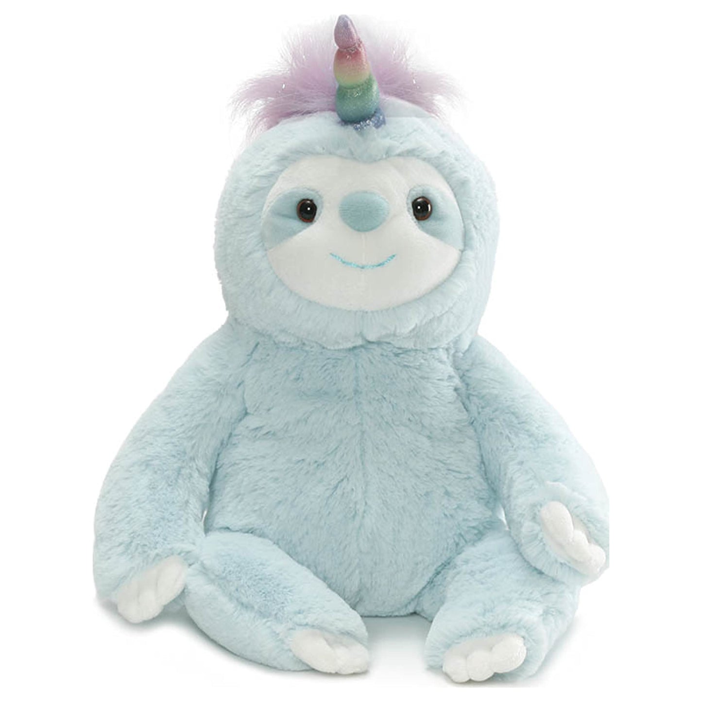 Gund Dazzle Slothicorn Plush Toy, Sloth Unicorn Stuffed Animal For Ages 1 And Up, Blue/Rainbow, 9   