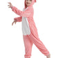 Acogna Onesie Kids Plush Animal Koala Costume One Piece Pajamas Girls Boys Teen Halloween Cosplay Sleepwear Pink 6-7 Years