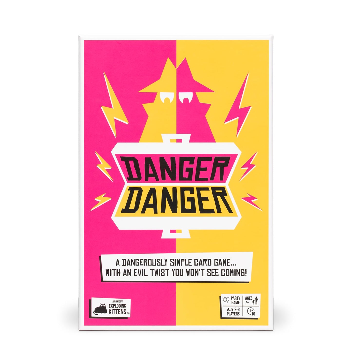 Danger Danger by Exploding Kittens - 2-8 Players - Ages 7+ - 10 Minutes to Play - Fast Paces Strategic Card Game - Party Game  Family Game Night  Kid and mature-themed Card Game
