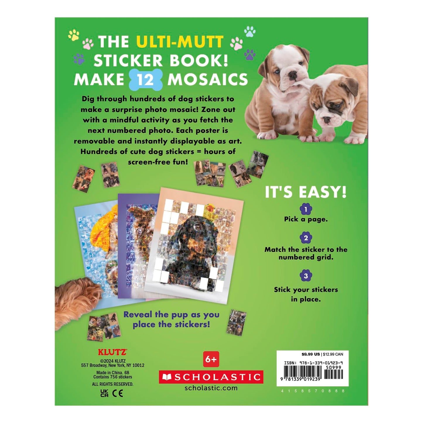 KLUTZ Sticker Photo Mosaic: Dogs & Puppies