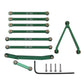 DJX Aluminum Suspension Linkage & Steering Rod Tie Links Set Accessories for AXIAL SCX24 AXI90081 1/24 RC Crawler Car (Green)