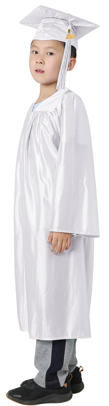 Graduatepro Kindergarten Graduation Cap And Gown Package Class Of 2025 For Kids With Stole Certificate As Party Gift White 30