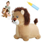 Inpany Bouncy Lion Animal Hopper Toys, Toddlers Plush Bouncing Jungle Zoo Animal Figures, Wild One Birthday Safari Baby Shower Decorations, Ride On Rubber Bouncer, Outdoor Gifts For 2 3 4 Yr Girl Boy